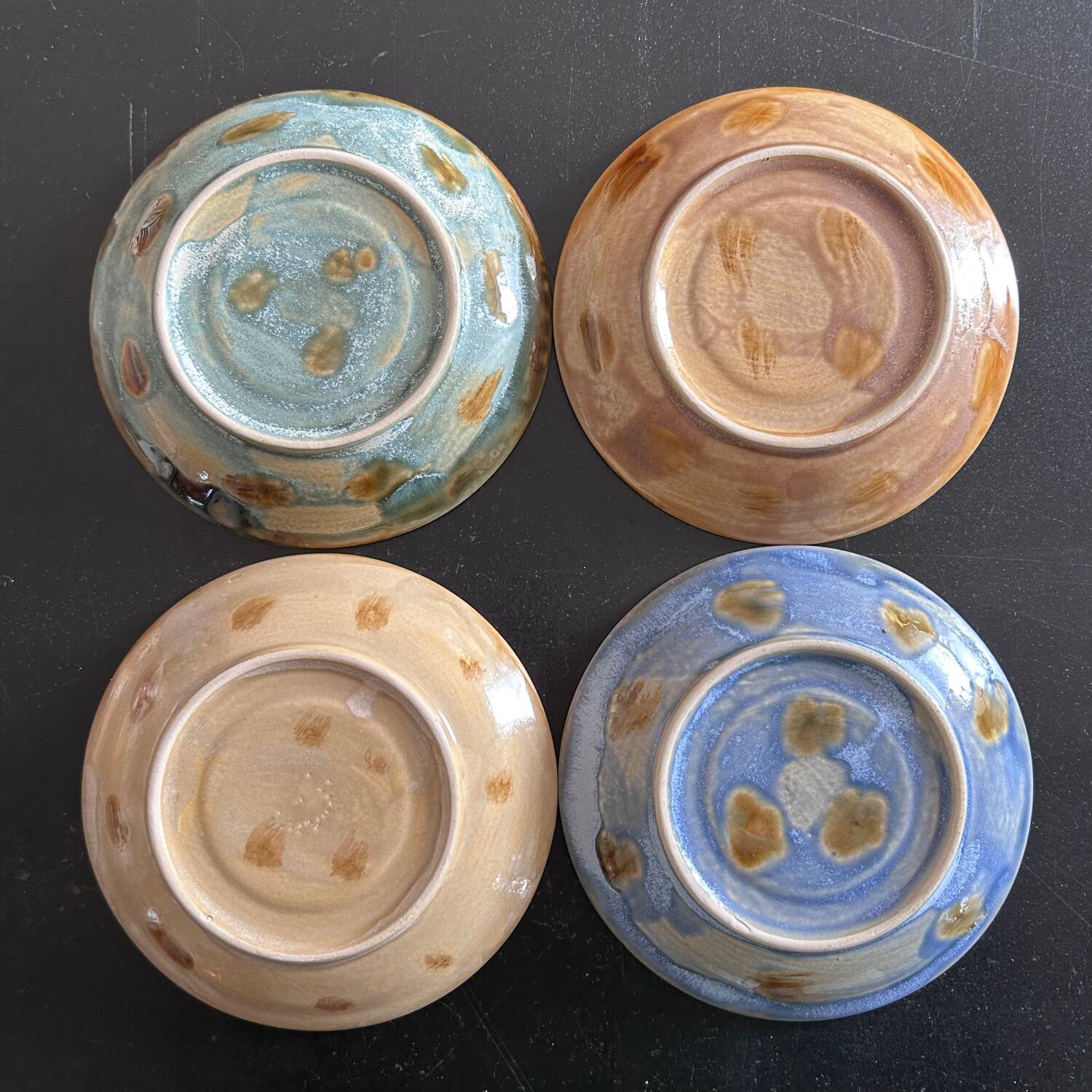 Set of 4 handmade plates