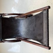Vintage leather sling chair, 1980s