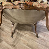Louis XV style walnut armchair