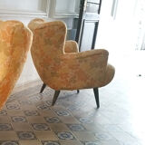 Pair of chairs design organic vintage 50s 60s