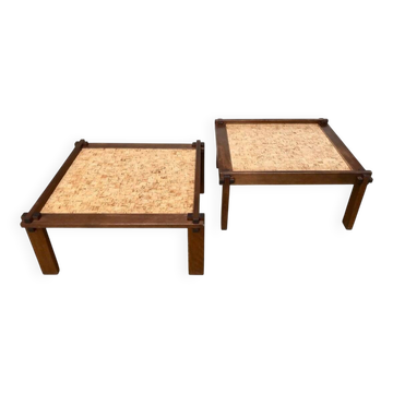 Brutalist Farmer Side Tables  by Gerd Lange for Bofinger, Germany 1960s