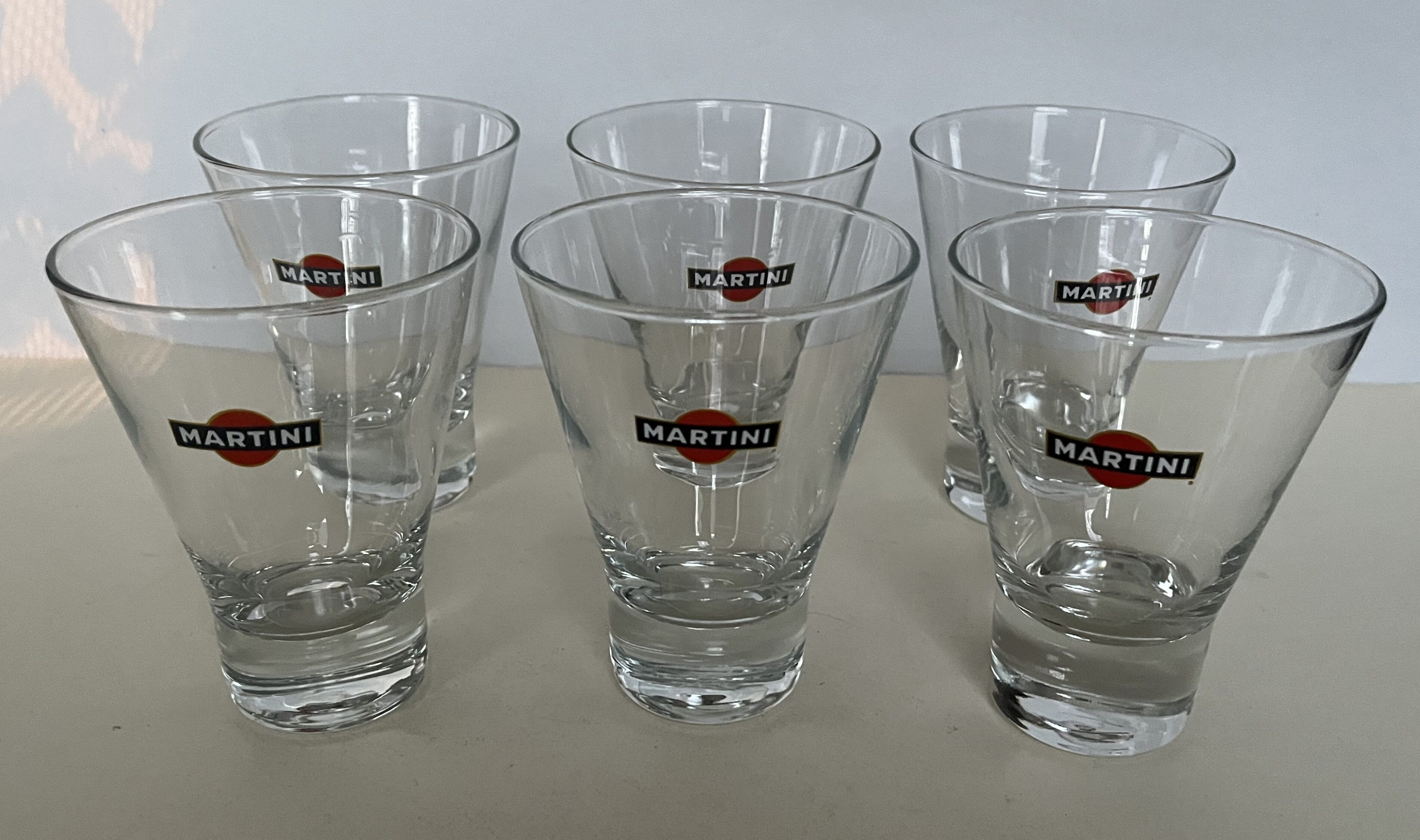Set of 6 martini glasses