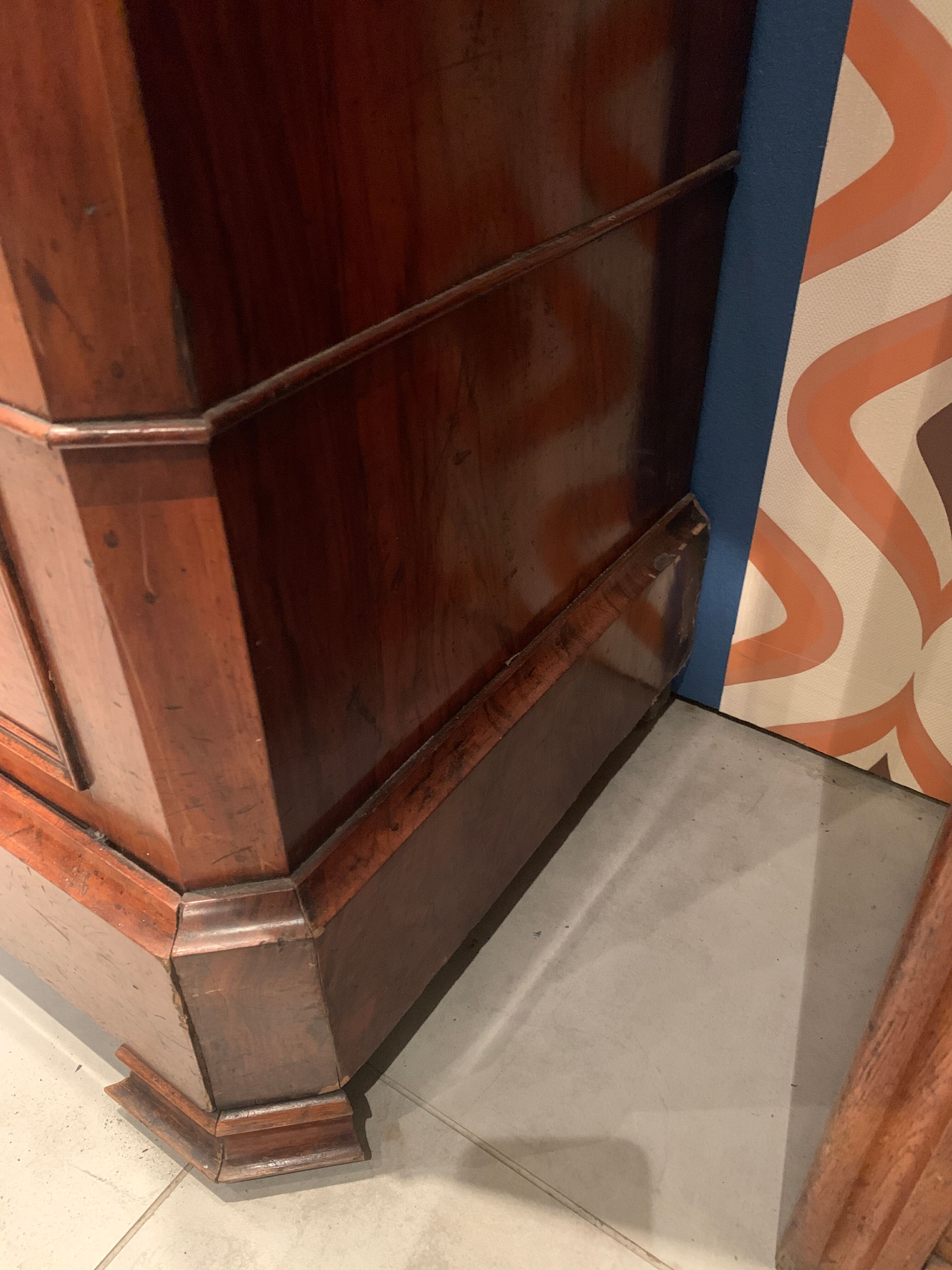 Old mahogany veneer cabinet