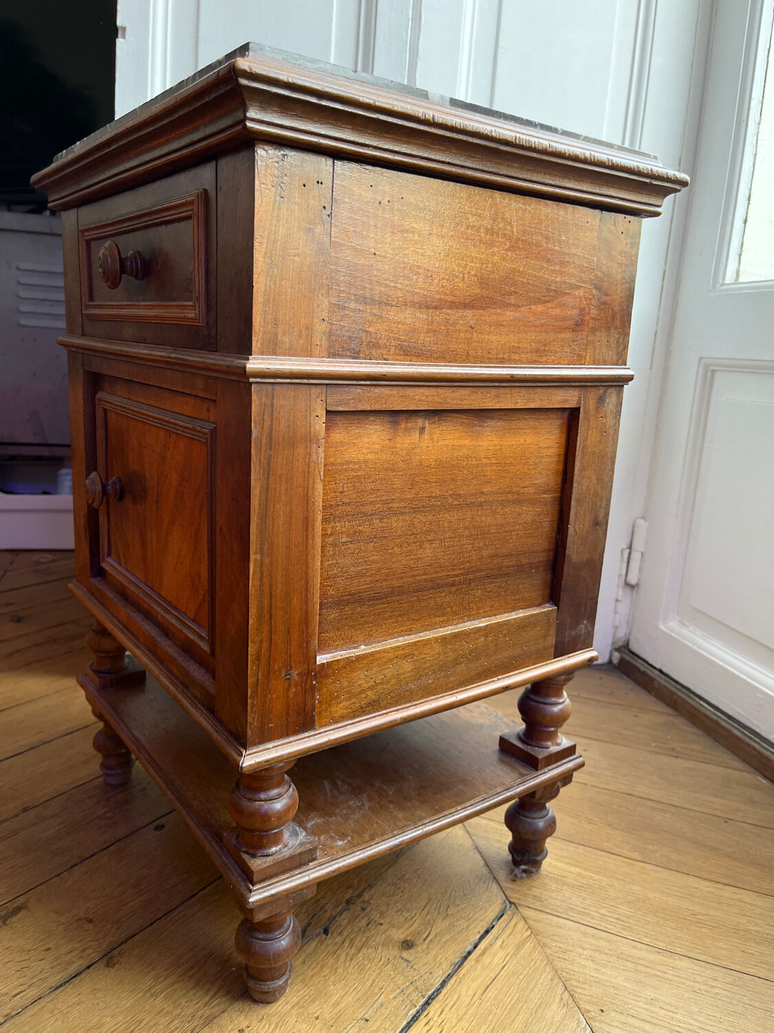 Bedside table and marble top