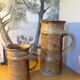 Set of 2 stoneware pitchers