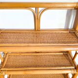 Rattan wall shelf
