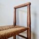 Turned wooden bench and straw - 1950s