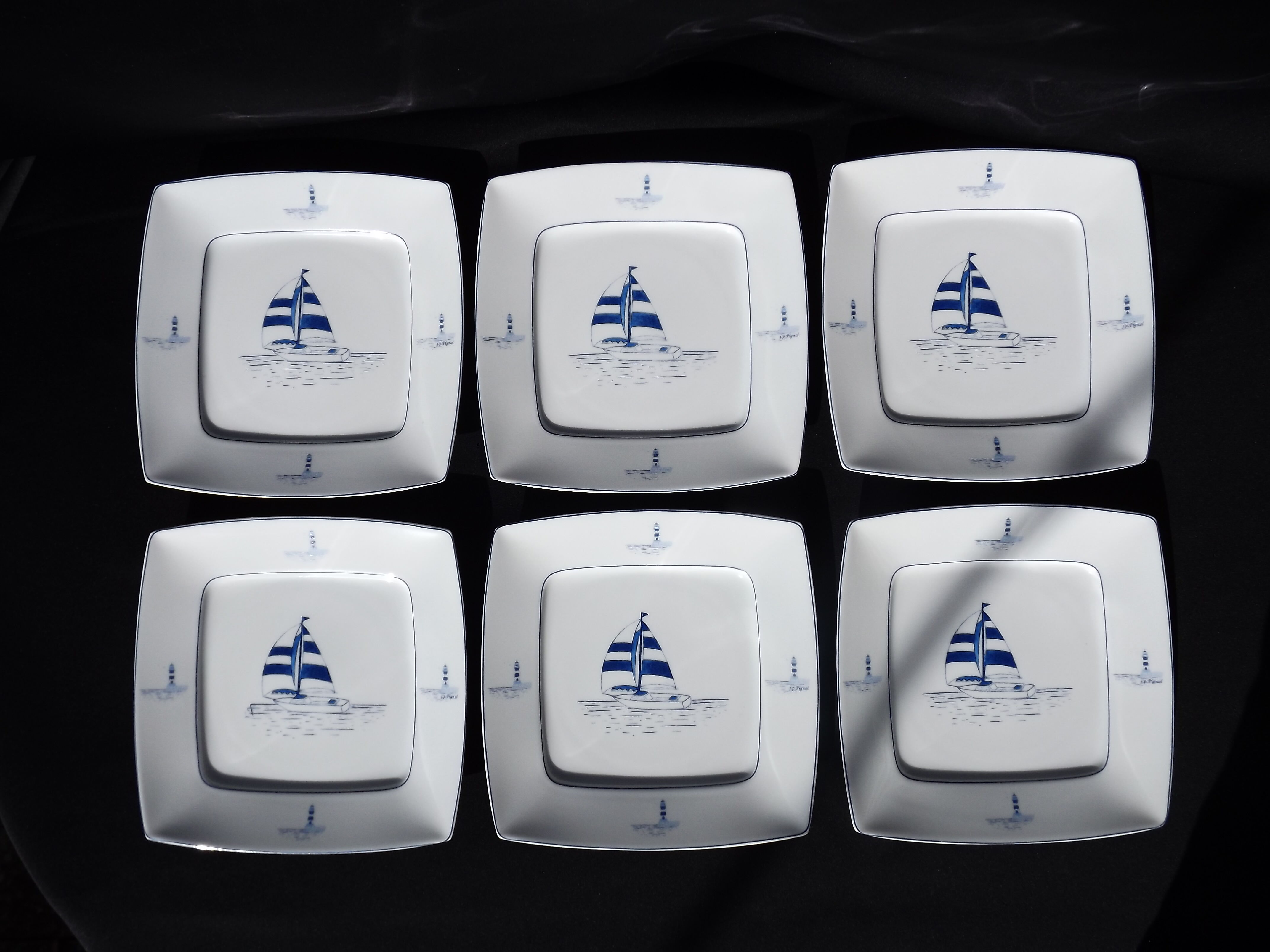 6 assiettes à desserts barbier