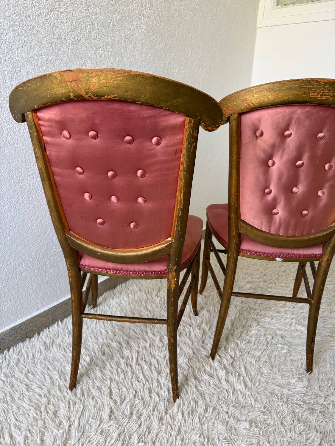 Napoleon 3 Satin Ball Chairs (X2)