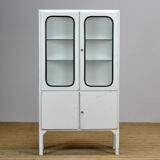 Glass & iron medical cabinet 1970s