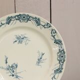 Large round dish, Creil and Montereau, Centaurea service, iron earth, late 19th century