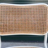 Set of 4 Cesca b32 model chairs in white by Marcel Breuer