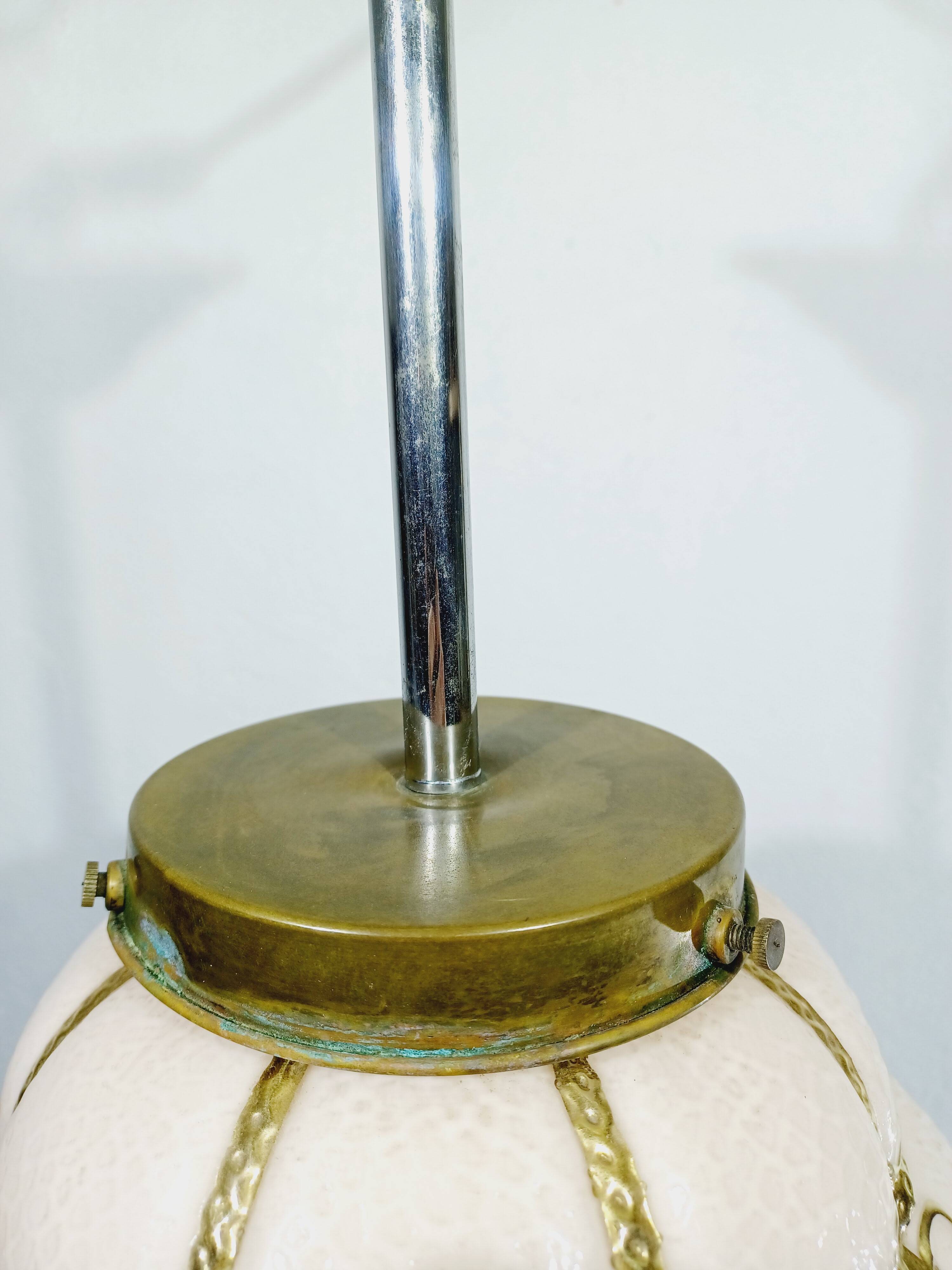 Pink Blown Glass Pendant Light