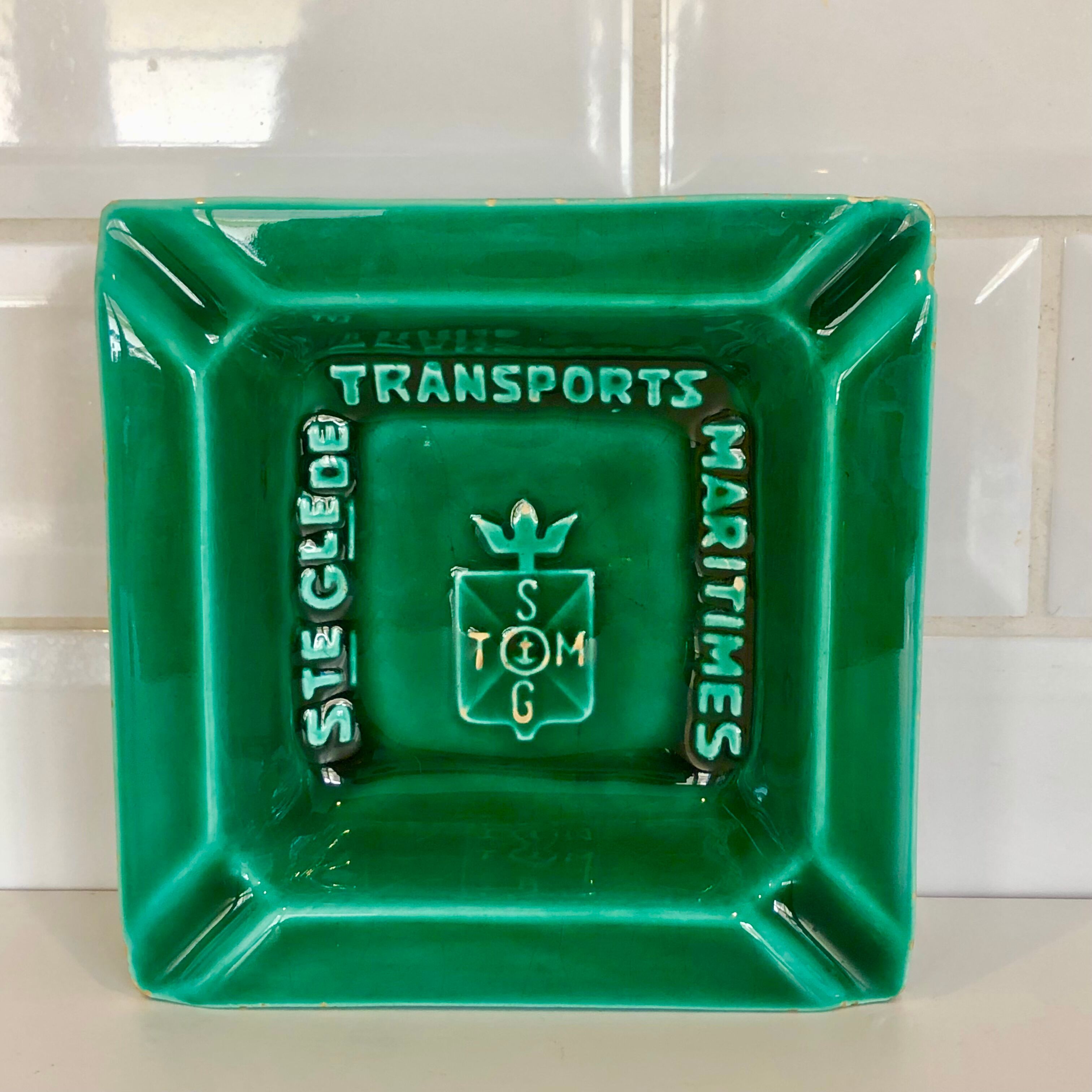 Proceram advertising ashtray - Societe Generale Transport Maritime