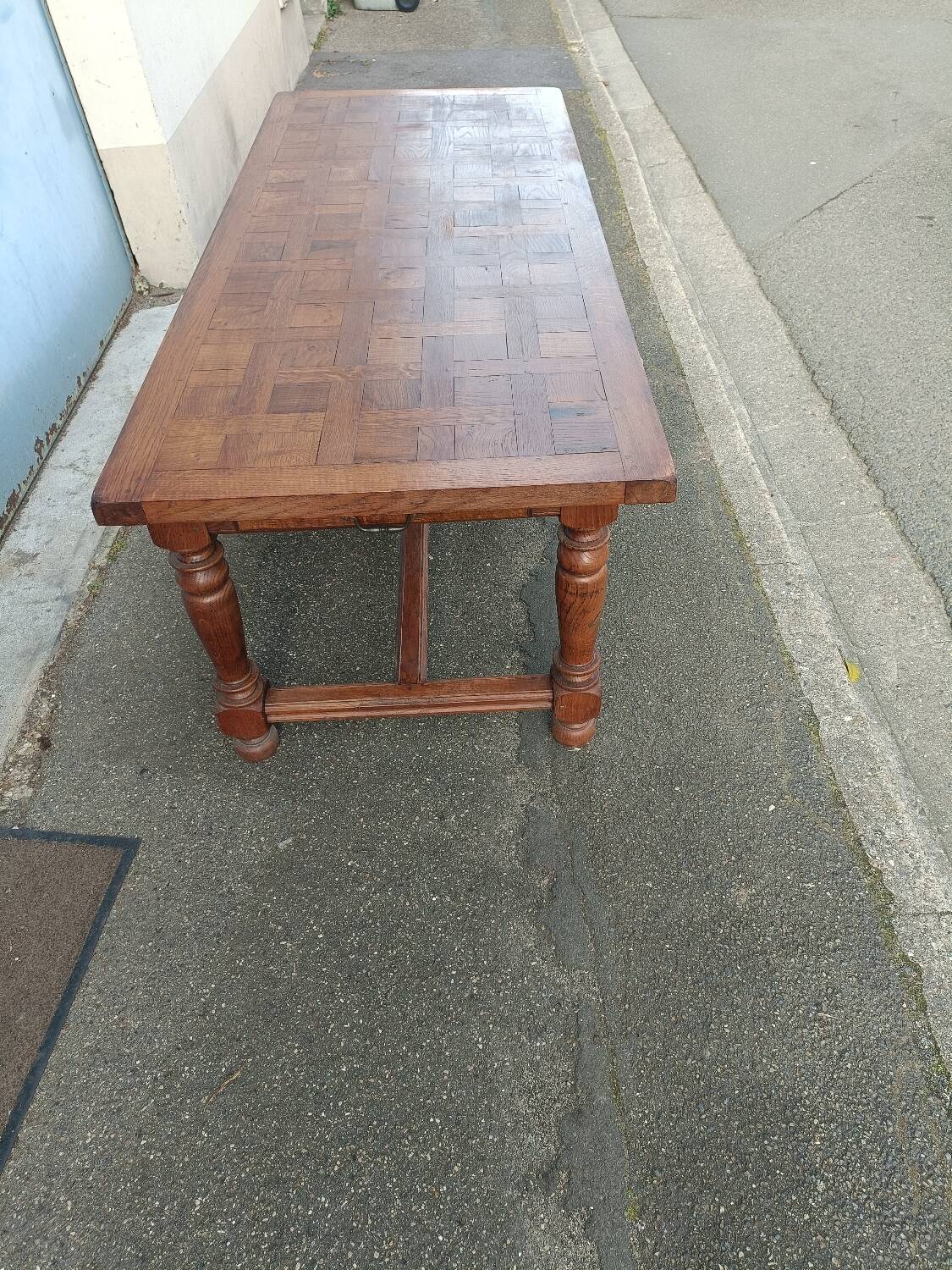 Large oak farmhouse table