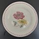 Set de 4 assiettes vintage en faïence crème fleurs 1950 1960