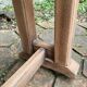 Pair of antique solid oak benches