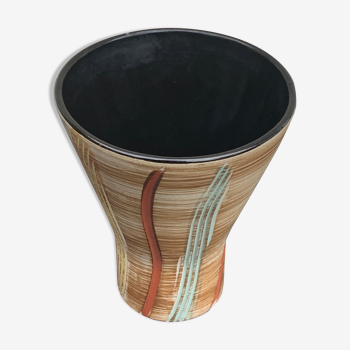Vase en céramique émaillée hohr made in germany numéroté design et vintage
