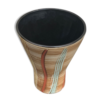 Vase en céramique émaillée hohr made in germany numéroté design et vintage