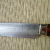 Set of 6 knives with Camembert stainless blades and sleeves in Bovine Horn