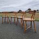 Set of 4 solid organic chairs