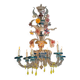 Venetian Rezzonico chandelier in multicoloured Murano glass circa 1900