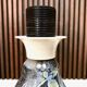 Swedish glazed ceramic table lamp by Marian Zawadzki for Tilgmans Keramik, 1957