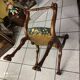 Fauteuil Dagobert curule en noyer