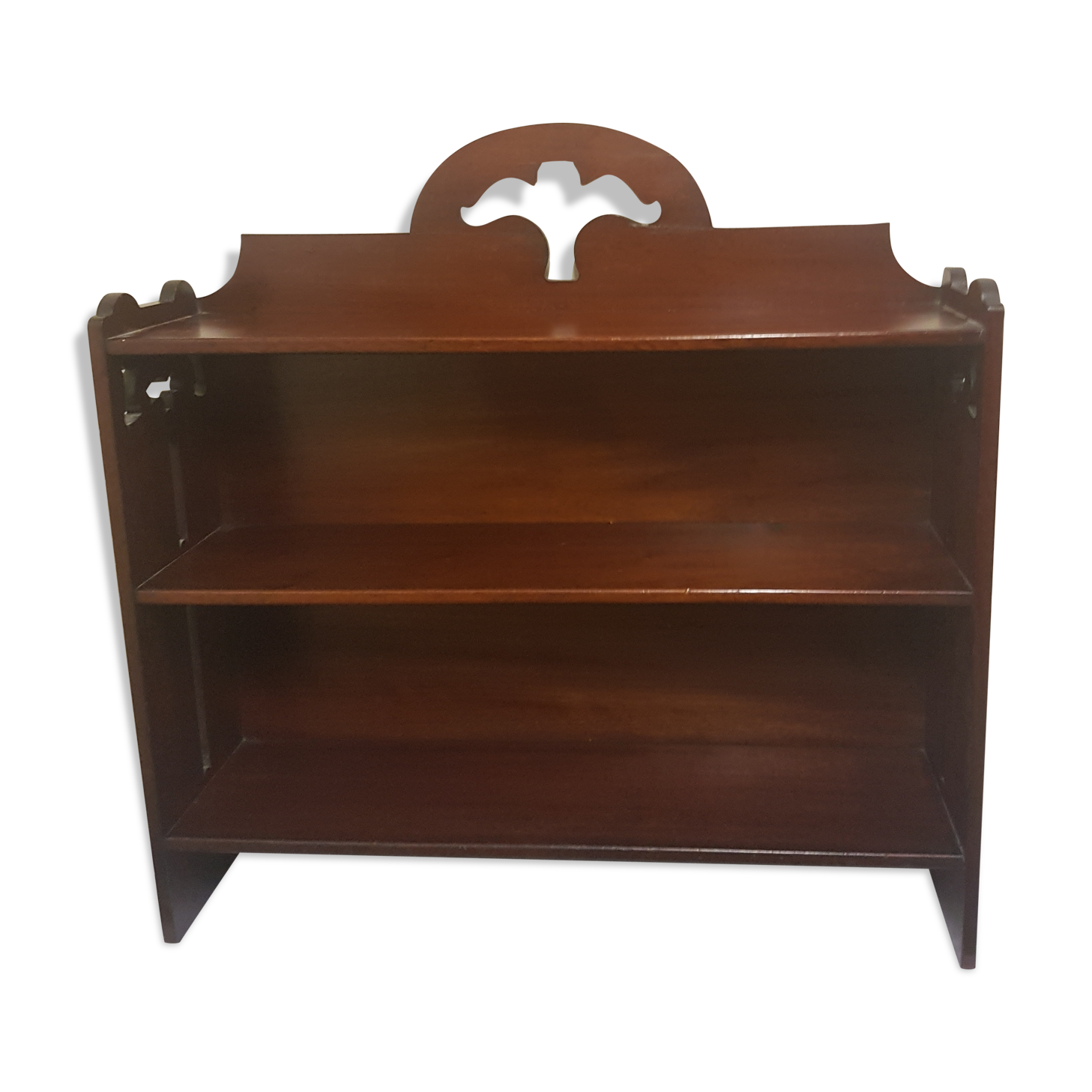 Art nouveau mahogany shelf