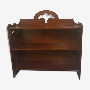 Art nouveau mahogany shelf