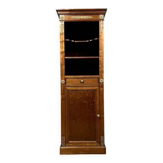 Empire style mahogany bookcase cabinet circa 1880 (A)