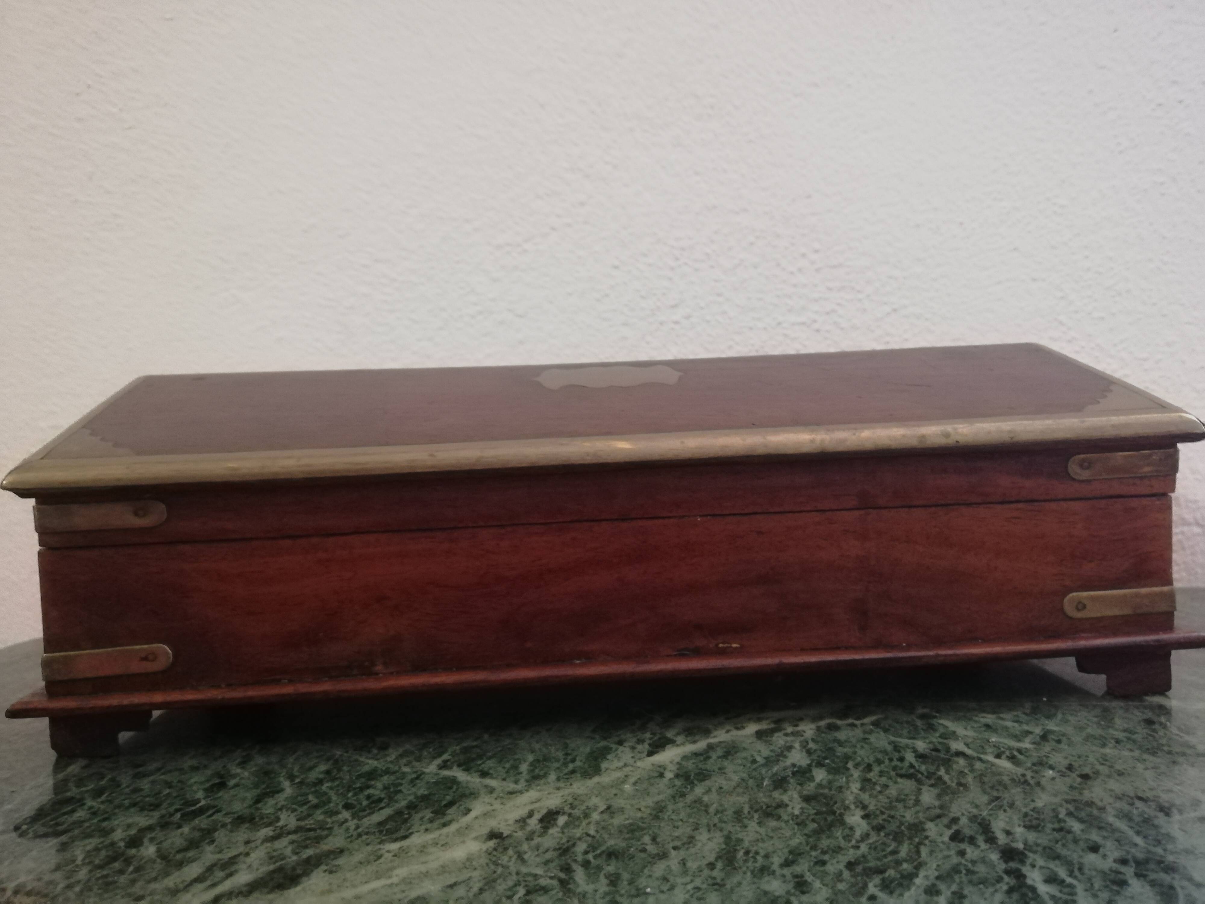 Mahogany travel writing case