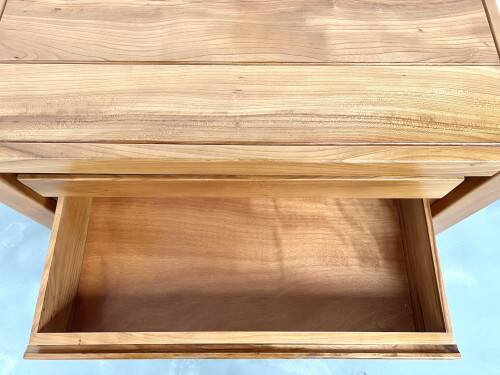 Solid elm chest of drawers, Maison Regain, circa 1970