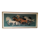 Vintage wall tapestry depicting horses