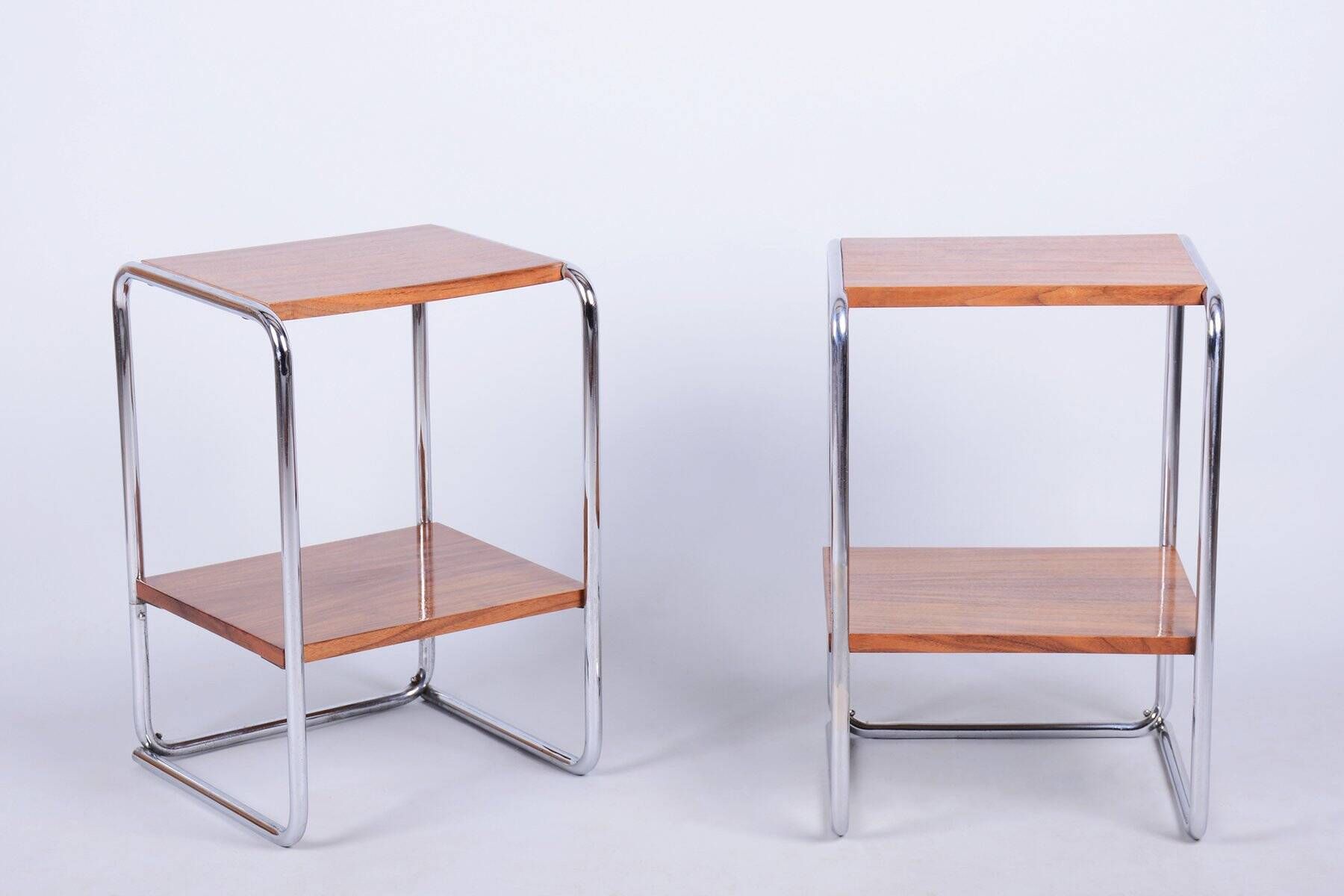 Bauhaus Bedside Tables by M. Breuer for Thonet, Germany, 1920s, Set of 2