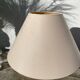 Wooden ball lamp with beige lampshade, 1980