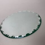 Beveled round mirror 25cm