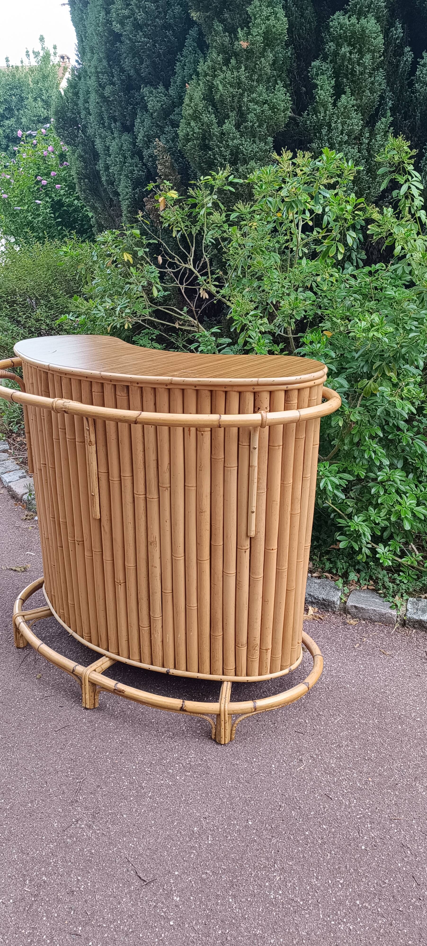 1950s bamboo and rattan tiki bar