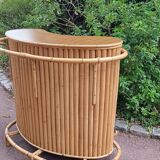 1950s bamboo and rattan tiki bar