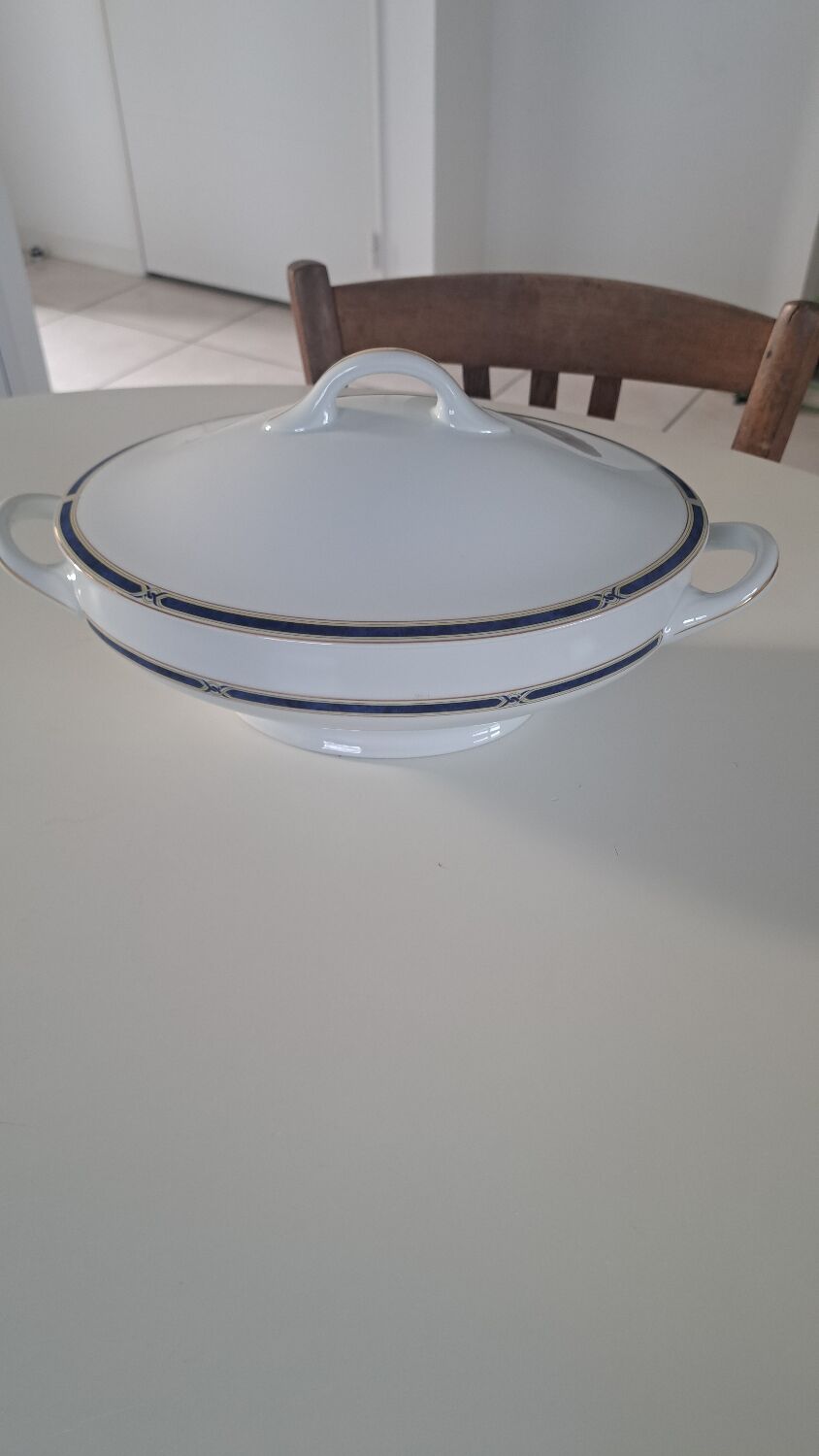 Soup tureen + Haviland plate