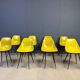 Mid-century fiberglass Coccinelle chairs by Rene Jean Caillette, 1950s - set of 8