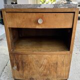 Bedside table with art deco marble