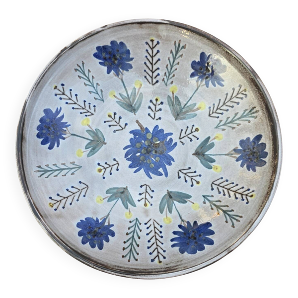 Grand plat creux céramique Vallauris vintage – Atelier Gérard Hoffman