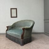 Green velvet toad sofa