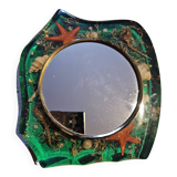 Mirror on resin support with inclusion