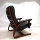 Westnofa Panter Leather Lounge Chair with Ottoman by Arnt Lande, 1970s