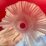 Set of 3 large lampshade ceiling lamp corolla molded glass set of 3