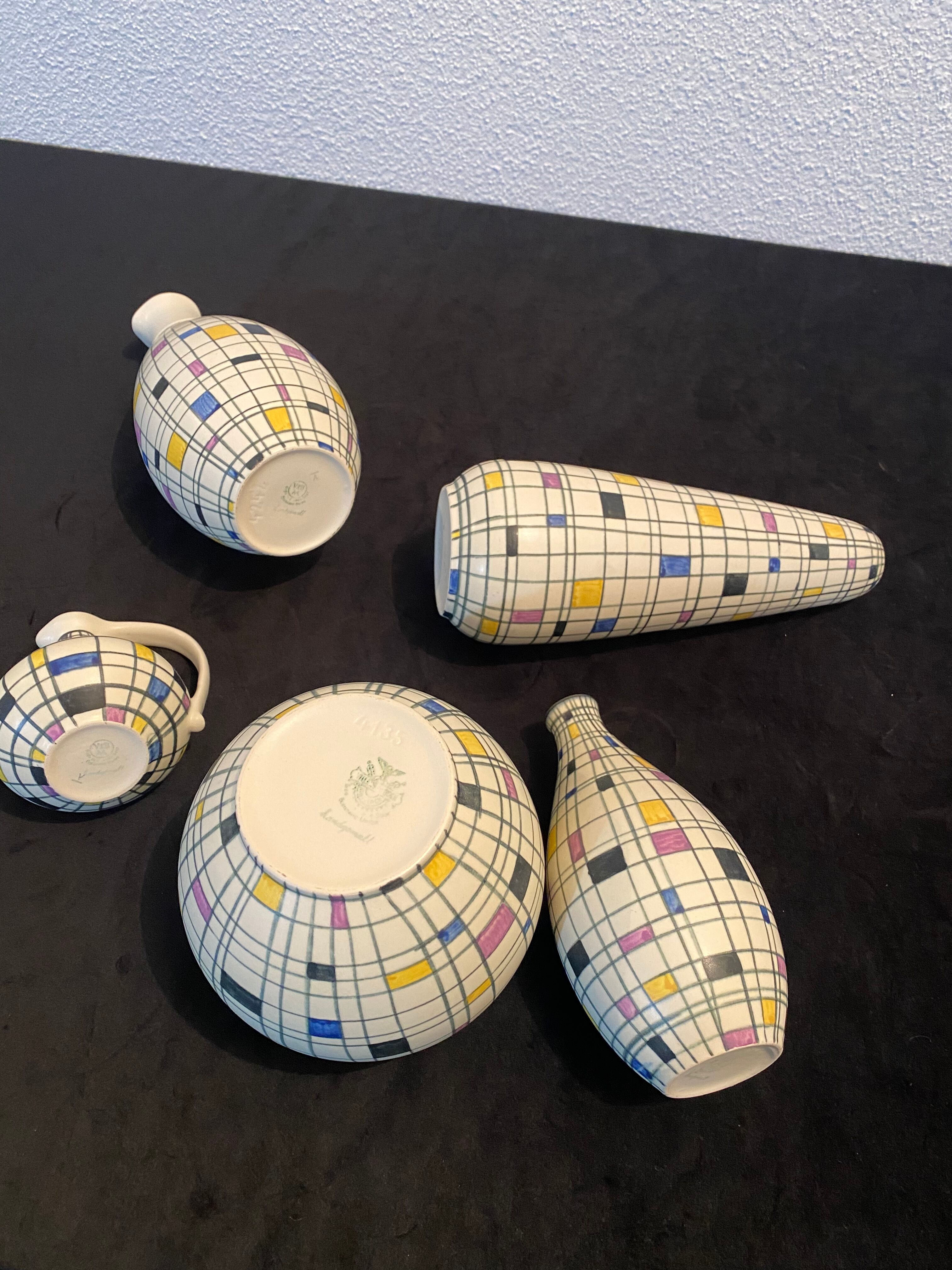 Lot of vases Villeroy and Boch ceramic vintage