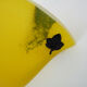 Pair of half-moon wall sconces in yellow glass paste and glass. Year 80 90