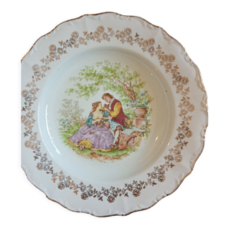 Assiette amourette porcelaine de Digoin France